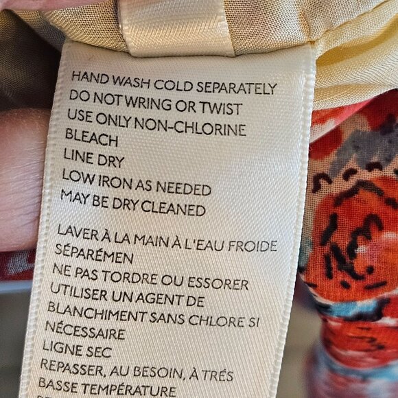 NEW! Free People Mabel Printed Blouse Sz Large Roses Combo Lace-Up Front Boho - Picture 8 of 12